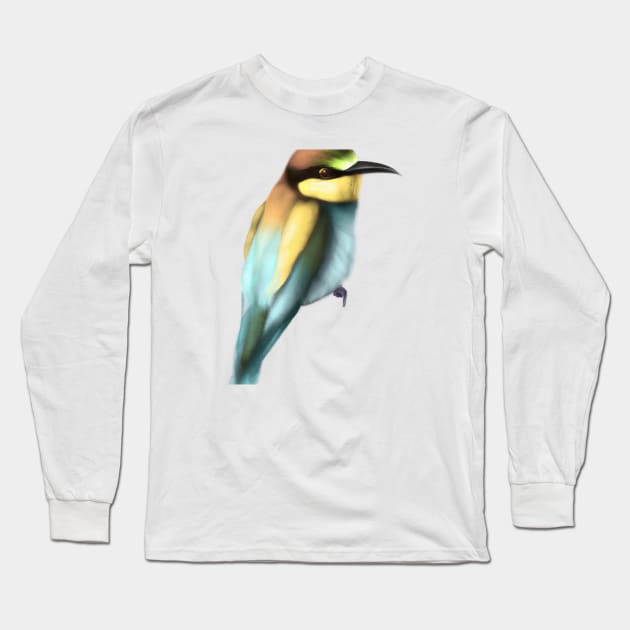 Cute Bee-Eater Drawing Long Sleeve T-Shirt by Play Zoo